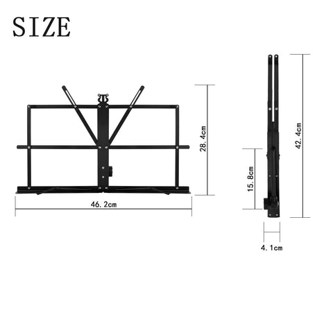Desktop folding portable music stand