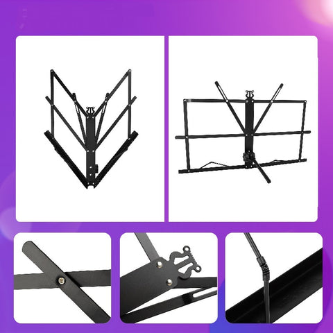 Desktop folding portable music stand